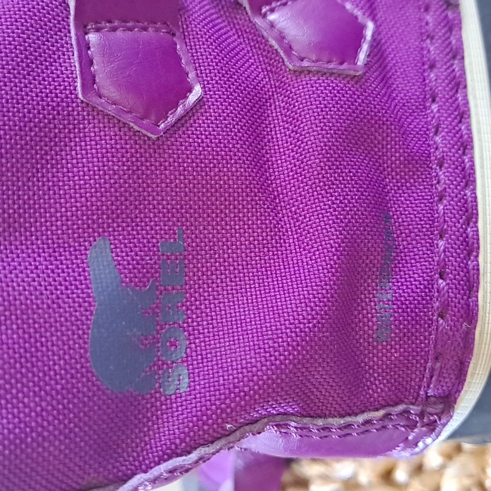 Sorel Youth Pac Purple Nylon Waterproof/Insulated Winter/Snow Boots Size 10 - Picture 8 of 11